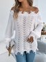 One Shoulder Plain Casual Sweater