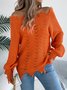 One Shoulder Plain Casual Sweater