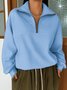Cotton Casual V Neck Regular Fit Sweatshirt