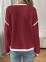 Women Color Block Crew Neck Casual Long Sleeve T-shirt