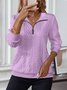 Cotton V Neck Casual Sweatshirt