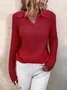 Regular Fit Casual V Neck Sweater