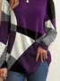 Women Abstract Crew Neck Casual Long Sleeve T-shirt
