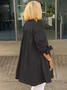 Women's Shirt Jacket Single-Breasted Temperament Commuting Solid Color Long-Sleeved Cotton Cardigan