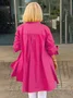 Women's Shirt Jacket Single-Breasted Temperament Commuting Solid Color Long-Sleeved Cotton Cardigan