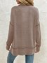 Plain Crew Neck Casual Sweatshirt