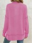 Plain Crew Neck Casual Sweatshirt