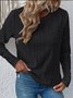 Women Floral Crew Neck Casual Long Sleeve T-shirt
