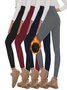 Warm High Waist Casual Sports Yoga Leggings Autumn And Winter Plus Fleece Tights Leggings