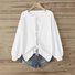 Women Plain Crew Neck Casual Long Sleeve T-shirt