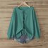Women Plain Crew Neck Casual Long Sleeve T-shirt