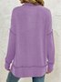 Plain Crew Neck Casual Sweatshirt