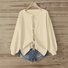 Women Plain Crew Neck Casual Long Sleeve T-shirt