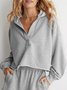 Casual Plain Long Sleeve Hoodie
