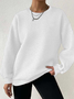 Women's Waffle Casual Long Sleeve Crew Neck Sweatshirt