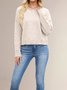 Autumn And Winter Round Neck Color Block Knitted Sweater Loose Versatile Pullover Sweater