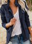 Plain Stand Collar Zipper Boho Jacket