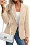 Casual Shawl Collar Regular Fit Cotton Blazer