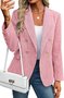 Casual Shawl Collar Regular Fit Cotton Blazer