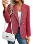 Casual Shawl Collar Regular Fit Cotton Blazer