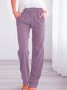 Cotton Regular Fit Casual Plain Pants