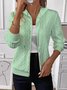 Autumn And Winter Solid Color Long-sleeved Knitted Zipper Hooded Sweatshirt Jacket