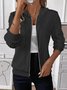 Autumn And Winter Solid Color Long-sleeved Knitted Zipper Hooded Sweatshirt Jacket