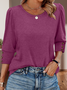 Women Geometric V Neck Vintage Long Sleeve T-shirt