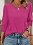 Women Geometric V Neck Vintage Long Sleeve T-shirt