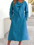 Plain Regular Fit Casual Dress With No