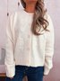 Casual Crew Neck Regular Fit Cardigan