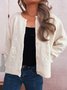 Casual Crew Neck Regular Fit Cardigan
