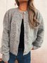 Casual Crew Neck Regular Fit Cardigan