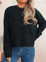 Casual Crew Neck Regular Fit Cardigan