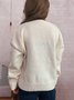 Casual Crew Neck Regular Fit Cardigan