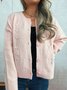 Casual Crew Neck Regular Fit Cardigan
