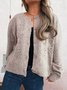 Casual Crew Neck Regular Fit Cardigan