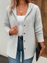 Casual Cotton Regular Fit Plain Jacket