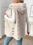 Casual Plain Hoodie Regular Fit Cardigan