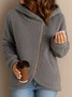 Plain Hoodie Casual Cotton Teddy Jacket