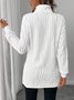 Women Plain Crew Neck Casual Long Sleeve T-shirt