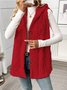 Casual Plain Hoodie Regular Fit Cardigan