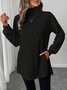 Women Plain Crew Neck Casual Long Sleeve T-shirt