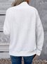 Plain Girly Loose Turtleneck Simple Solid Color Three-dimensional Jacquard High Collar Button Casual Fashion Sports Sweatshirt