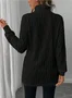 Women Plain Crew Neck Casual Long Sleeve T-shirt