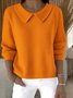 Shawl Collar Casual Cotton Sweater