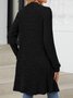 Lady Romance Wrap Rayon Pocket Autumn And Winter Long Solid Color Long Sleeve Loose Cardigan