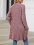 Lady Romance Wrap Rayon Pocket Autumn And Winter Long Solid Color Long Sleeve Loose Cardigan