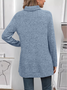 Women Plain Turtleneck Vintage Long Sleeve T-shirt
