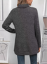 Women Plain Turtleneck Vintage Long Sleeve T-shirt
